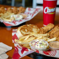 Huge Crowds Turn Out To Opening Of First Raising Cane's Fast-Food Restaurant In CT