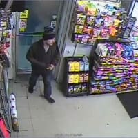 <p>Greenburgh police released this image from a security camera of Monday&#x27;s suspect in an armed robbery that occurred shortly before 11 p.m. at the Shell gas station at 425 Dobbs Ferry Road near West Hartsdale Road. The man fled with $200 cash.</p>