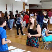 <p>A picture of the 2015 Career Day at Memorial School</p>
