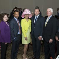 <p>The celebrity breakfast committee and speakers.</p>