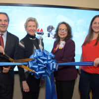 <p>Joel Seligman, President &amp; CEO, Northern Westchester Hospital, Nancy Karch, Chair, NWH Board of Trustees, Alice Habina, RN III-C and President of Nursing Staff and Kim Mulroy, RN and co-chair of NWH Employee Congress.</p>