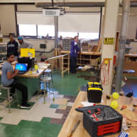 <p>Clarkstown North High School North students are revved up for the regional robotics tournament.</p>