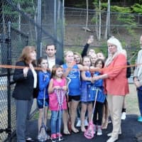 <p>Cortlandt Supervisor Linda Puglisi gets ready to snip the ribbon during the grand opening of the town&#x27;s new lacrosse field. There&#x27;s an app that lets folks locate that, and other recreation spots, in town.</p>
