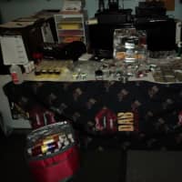 <p>Thousands of grams of marijuana and paraphernalia seized by state police.</p>