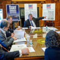 <p>Yonkers Mayor Mike Spano is leading the charge of Hudson Valley officials that are against a proposal that would allow barge parking anchor points off the shore.</p>