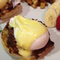 <p>Short ribs eggs benedict at Craft House in Suffern.</p>