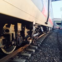 <p>The wheels on a number of the cars are off the tracks in a minor derailment on Metro-North&#x27;s New Haven Line near Rye, N.Y., last month.</p>