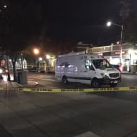 <p>Stratford police shut down Main Street to investigate the armed robbery and shooting at BAR last week.</p>