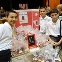 <p>Cole Duschang , Dylan Bodart and Kyle Zicherman sold brownies at the TREP$ marketplace in Wyckoff.</p>