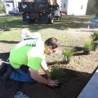 <p>Landscaper Brian Kolwicz recently donated his time and labor to spruce up the Vietnam Memorial in Rogers Park in Danbury</p>