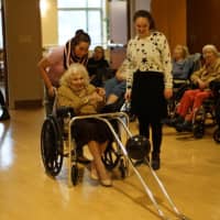 <p>Teaneck students visited residents at the Jewish Home in Rockleigh. </p>