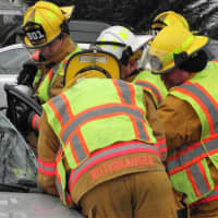<p>Firefighters used the Jaws of Life to remove the driver&#x27;s door.</p>