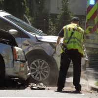 <p>A Cadillac sedan and Ford SUV collided in Ridgewood Saturday.</p>