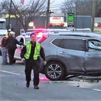 <p>An ambulance took the driver to Hackensack University Medical Center.</p>