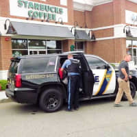 <p>At the Ridgewood Starbucks on southbound Route 17 on Friday.</p>