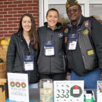 <p>Darien High School Support Our Soldiers Club members Lucy Armstrong and Madeleine Keane joined Darien VFW Post #6933 Commander Lenny Hunter at Goodwives Stop and Shop last weekend to collect sponsorships for Wreaths Across America.</p>