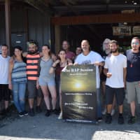 <p>Members of the Dutchess County RAP Session recovery group who overcame any fear of falling during a &quot;Jump for Recovery&quot; across the Hudson River from Poughkeepsie. All landed safely and exhilarated, in their latest sober RAPtivity.</p>