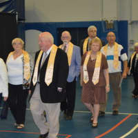 <p>The Class of 1966 arrives at the commencement to help the Class of 2016 celebrate.</p>