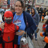 <p>Kids dress up in costume for Halloween on the Green in Danbury.</p>