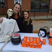 <p>Getting in the spirit of the event at Halloween on the Green in Danbury.</p>