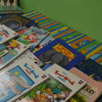 <p>These are just a few of the thousands of books donated to Stratford reading teachers Friday.</p>