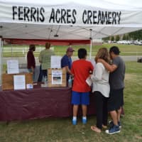 <p>Ferris Acres Creamery scoops up homemade ice cream at the Newtown Arts Festival.</p>
