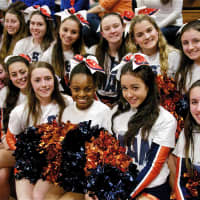<p>Briarcliff cheerleaders at Wednesday&#x27;s game.</p>