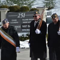 <p>Members of the local American Legion chapter march in Mount Kisco&#x27;s St. Patrick&#x27;s Day parade.</p>