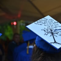 <p>Several of North Salem High School&#x27;s 2016 graduates attended their commencement with decorated mortarboards.</p>
