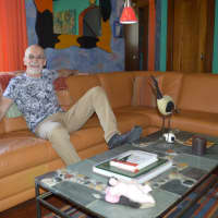 <p>Joe LaMattina in his living room.</p>