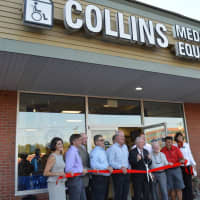 <p>The ribbon was cut for the grand re-opening of Collins Medical Equipment.</p>