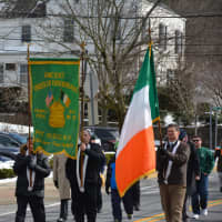 <p>Members of the local Ancient Order of Hibernians chapter march in Mount Kisco&#x27;s St. Patrick&#x27;s Day parade, which is helps organize every year.</p>
