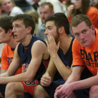 <p>Briarcliff players watch as the final minutes wind down.</p>