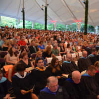 <p>A packed crowd gathers at Caramoor Center for Music and the Arts for North Salem High School&#x27;s 2016 commencement.</p>