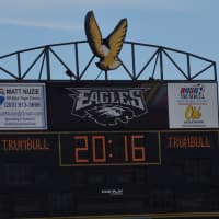 <p>Even the scoreboard is celebrating Wednesday for the Trumbull High graduation.</p>