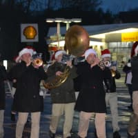 <p>Muscial performers march in parade for &quot;Frosty Day&quot; in Armonk.</p>