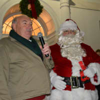 <p>Santa Claus joins in for Mount Kisco&#x27;s annual tree lighting.</p>