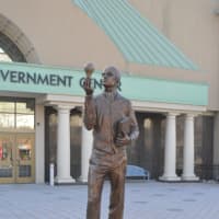 <p>The statue of Lewis Latimer outside Margaret Morton Government Center in Bridgeport will not be moved.</p>