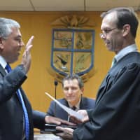 <p>Stephen D&#x27;Angelo takes his oath of office for a second term to a North Castle council seat. D&#x27;Angelo has also served as deputy supervisor.</p>