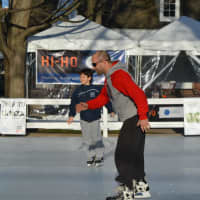 <p>Hundreds came out to enjoy Skating on Sherman Green Friday. The fundraiser continues all weekend.</p>