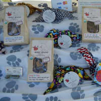 <p>Dog treats and custom dog collar covers from Hobo Hound.</p>