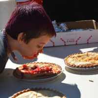 <p>A dirty face but worth every bite in the pie-eating contest.</p>