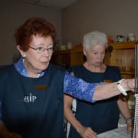 <p>Members Betty, left, and Alice run the gift shop.</p>