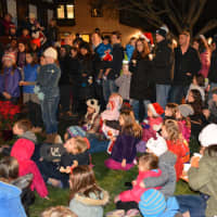 <p>A large crowd of people turned out for Katonah&#x27;s annual tree and menorah lighting event.</p>
