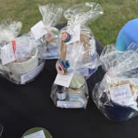 <p>Gift baskets containing herbal teas and other relaxation products from Moongate Farm LLC.</p>