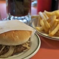 <p>The original Sycamore burger, with fries and homemade root beer.</p>