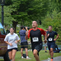 <p>Runners in the 5K road race in Armonk, which is named in honor of Jamie Love.</p>