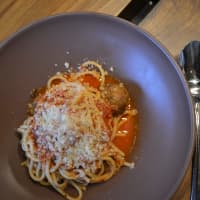 <p>Spaghetti at Barnes &amp; Noble Kitchen.</p>