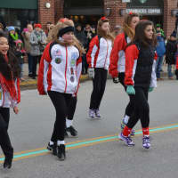 <p>The O&#x27;Rourke Irish Dancers perform at Mount Kisco&#x27;s St. Patrick&#x27;s Day parade.</p>