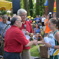 <p>Sydney Durand, who finished first in the women&#x27;s category at the Armonk 5K.</p>